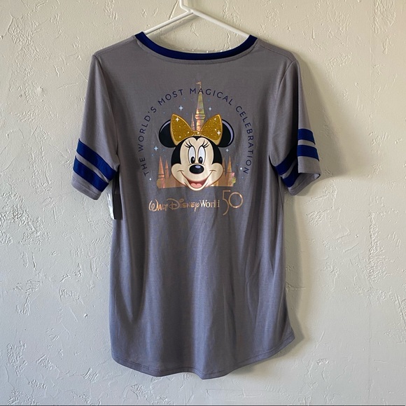 Minnie Mouse Soccer T-Shirt Walt Disney World 50th Anniversary - Picture 4 of 6